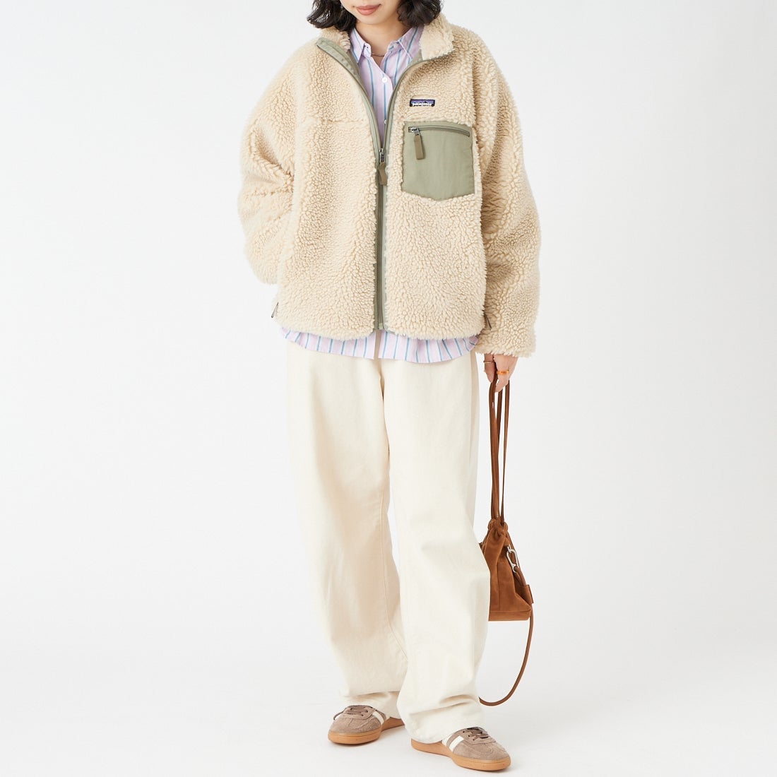 patagonia [パタゴニア] ウィメンズ クラシック レトロX ジャケット [23075] DNRI &&モデル身長：162cm 着用サイズ：S&&