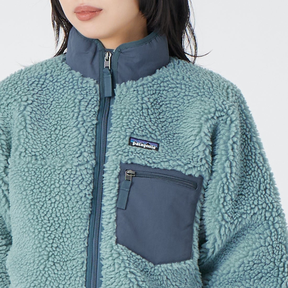 patagonia [パタゴニア] ウィメンズ クラシック レトロX ジャケット [23075] BLSG &&モデル身長：162cm 着用サイズ：XS&&
