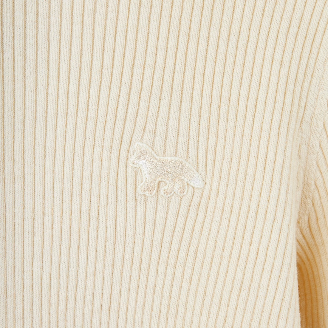 MAISON KITSUNE [メゾン キツネ] ベビーフォックス ファインウールリブタートルネックジャンパー [PW00809KT1155] 0383 ECRU
