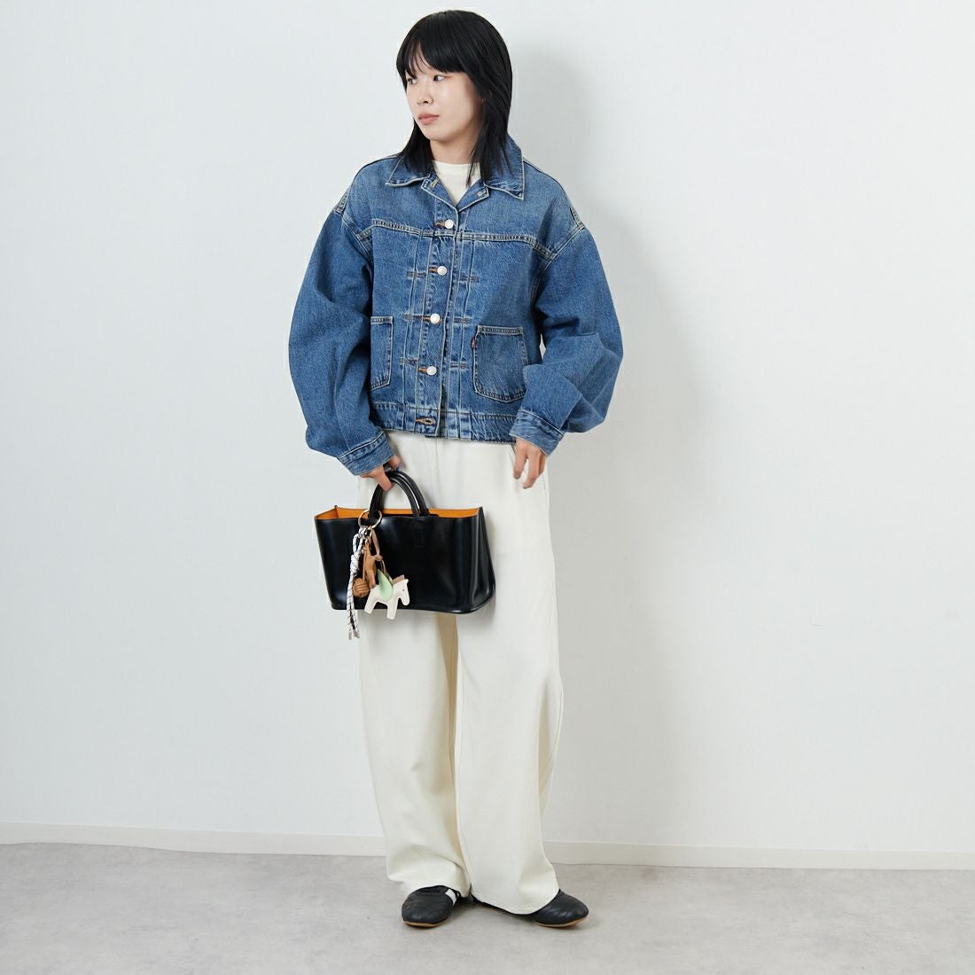 LEVI'S [リーバイス] バルーンスリーブ トラッカージャケット [003NQ-00] 03 &&モデル身長：167cm 着用サイズ：S&&
