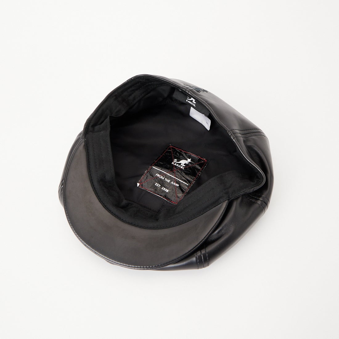 KANGOL [カンゴール] Faux レザーハンチング [233069629] 01 BLACK