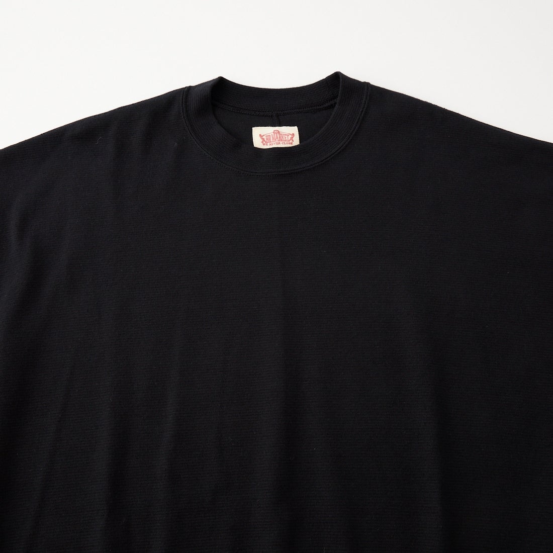 HOLLYWOOD RANCH MARKET [ハリウッドランチマーケット] ストレッチフライス 9.5ozヘムリブ ロングスリーブTシャツ [1015123] BLACK