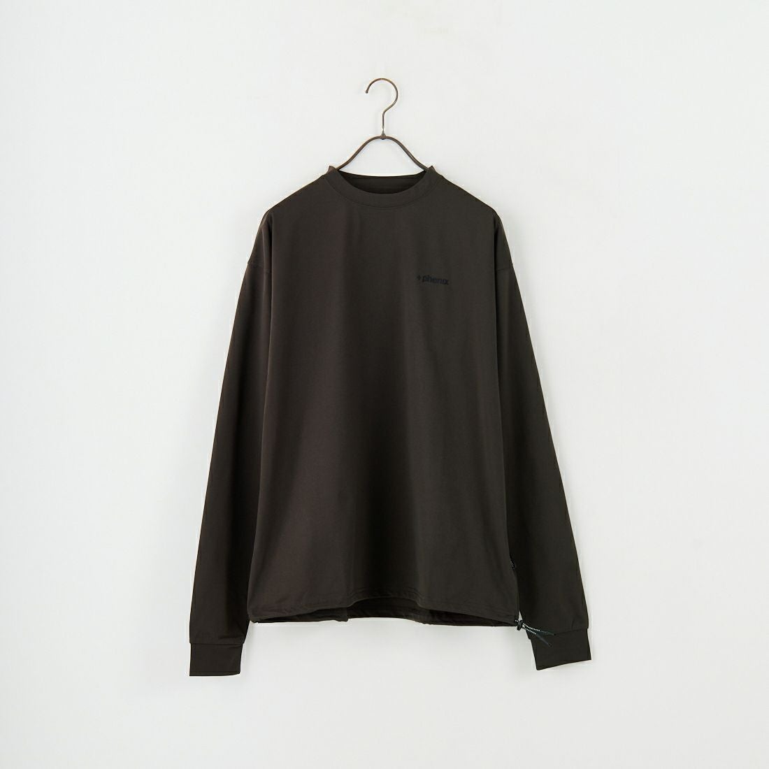 +phenix [プラスフェニックス] 別注 ワンポイント刺繍ロゴ ドローコードTシャツ [POT-25080IN-JF] CHARCOAL