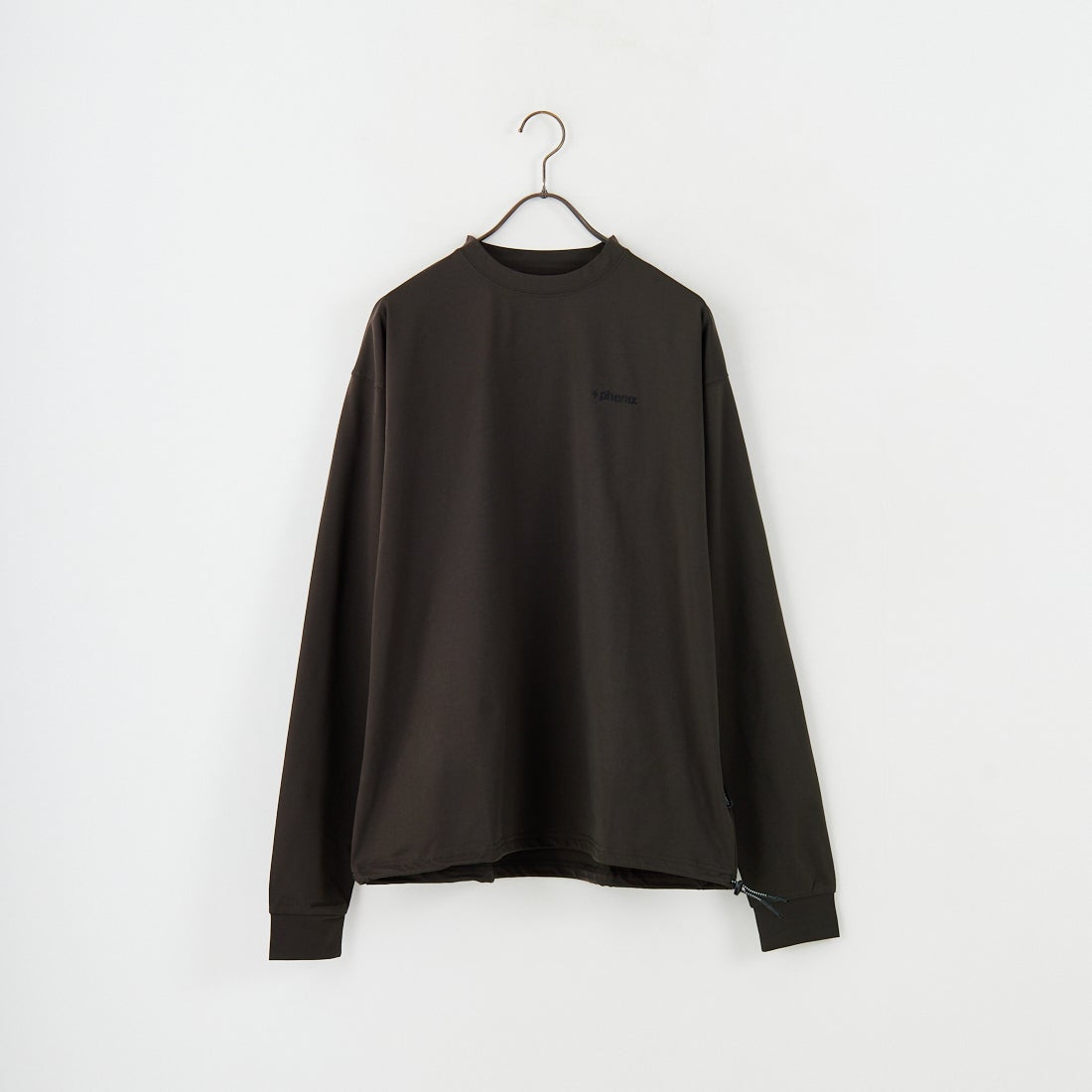 +phenix [プラスフェニックス] 別注 ワンポイント刺繍ロゴ ドローコードTシャツ [POT-25080IN-JF] CHARCOAL