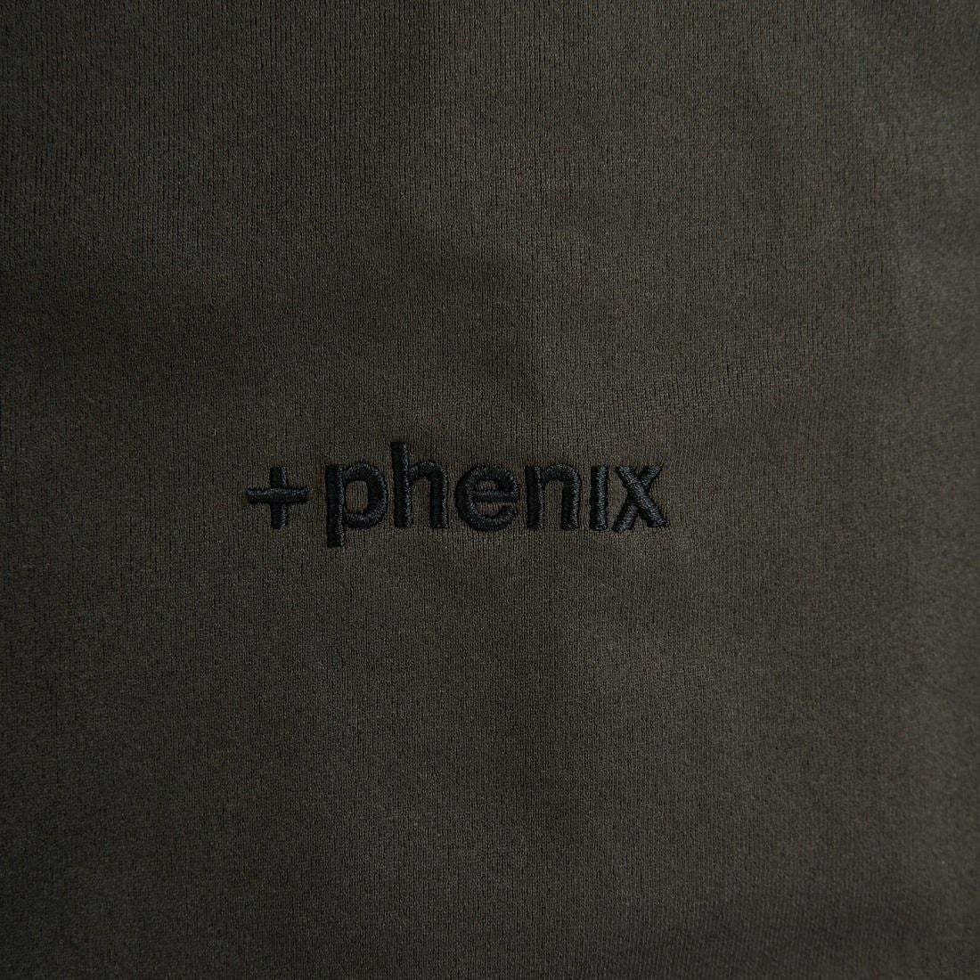 +phenix [プラスフェニックス] 別注 ワンポイント刺繍ロゴ ドローコードTシャツ [POT-25080IN-JF] CHARCOAL