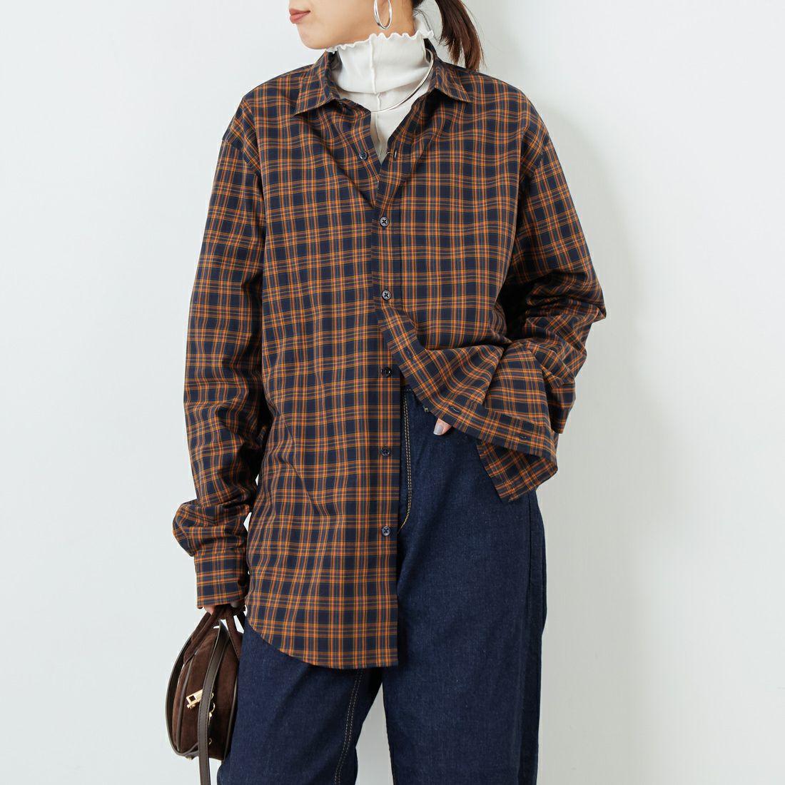 85 NAVY&&モデル身長：159cm 着用サイズ：F0&&