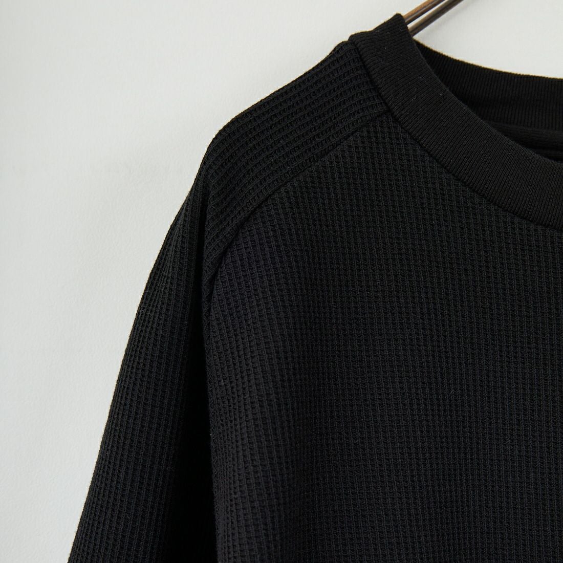 blurhms ROOTSTOCK [ブラームス ルーツストック] ラフ&スムース サーマルクルーネックドレス [BROOTS25F001W] 04 BLACK