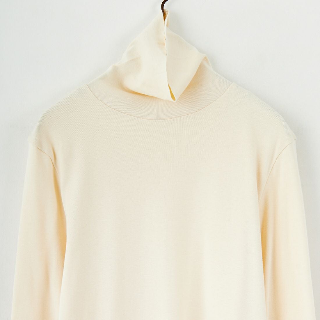 blurhms ROOTSTOCK [ブラームス ルーツストック] シルクコットンリブ タートルネックカットソー [BROOTS25F003W] 01 IVORY