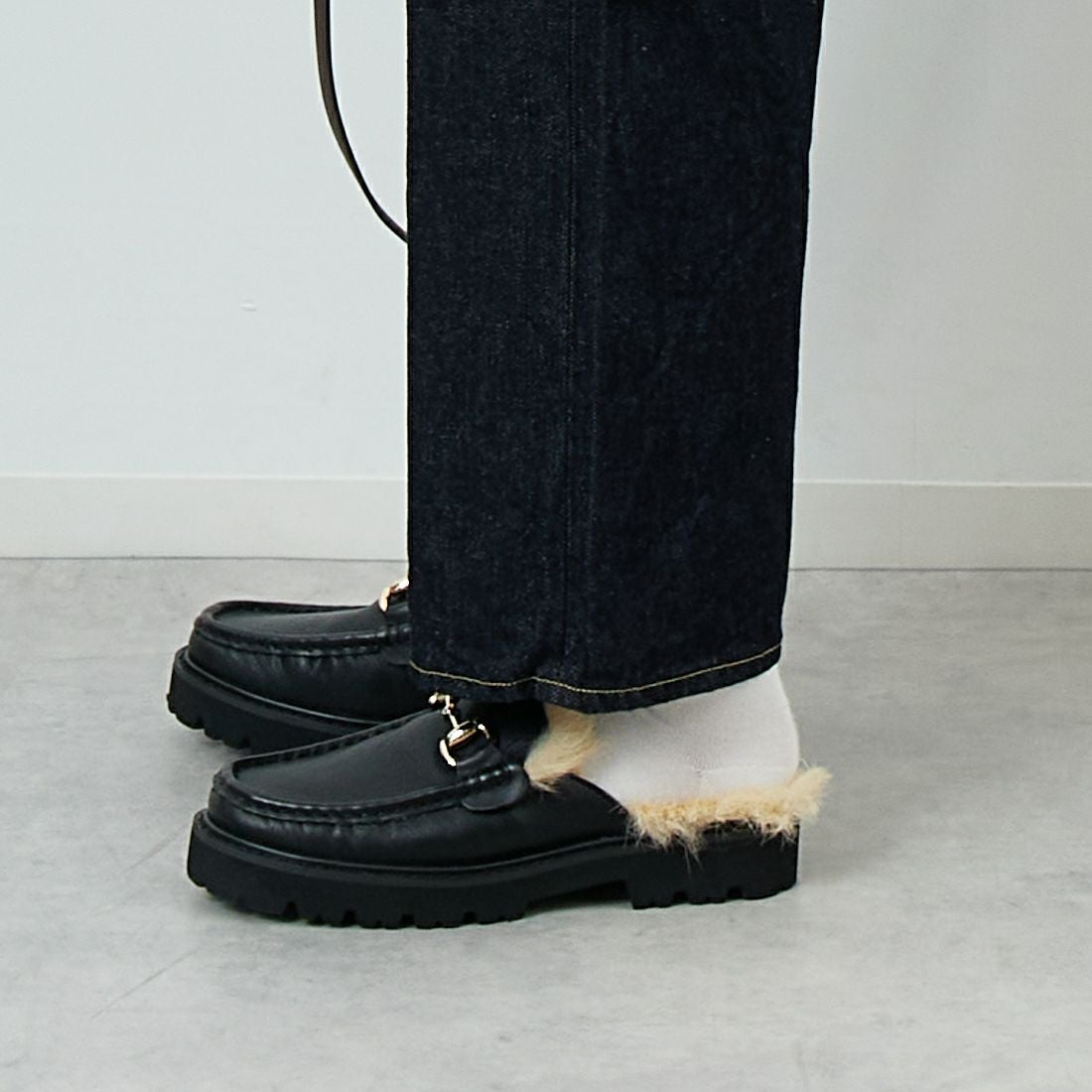 blurhms ROOTSTOCK [ブラームス ルーツストック] 13.5oz クラシックデニムパンツ [BROOTS24F9F25] 01 INDIGO &&モデル身長：167cm 着用サイズ：0&&