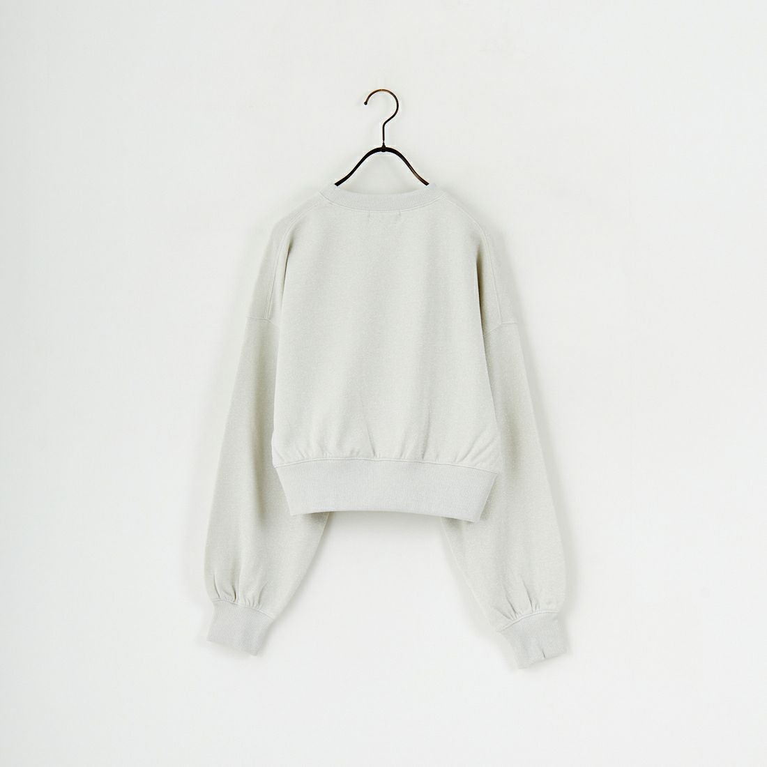 emmi [エミ] ラメ裏毛ショートスウェットトップス [13WCT254065] LGRY