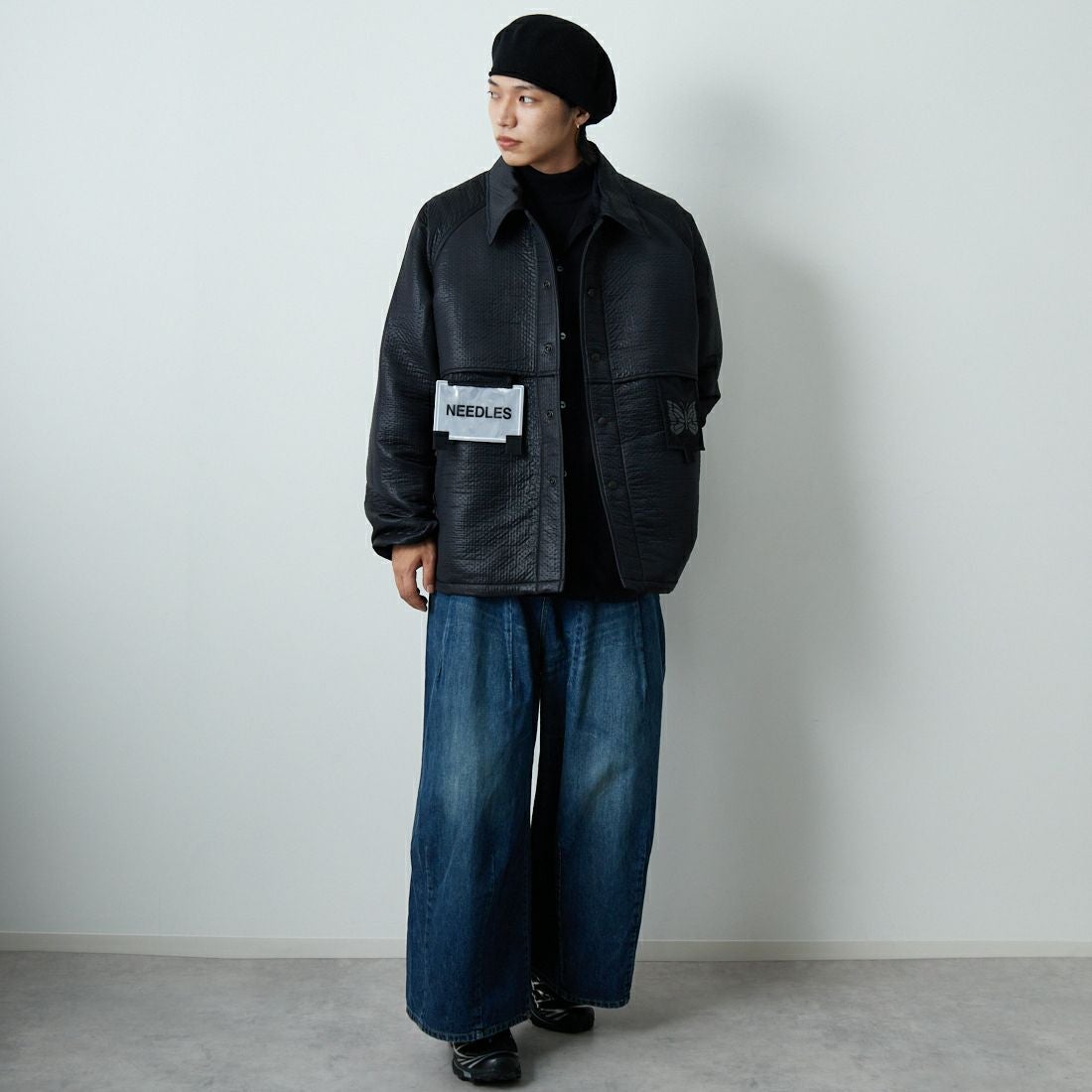 Needles [ニードルズ] クルーザージャケット [RW178] B BLACK &&モデル身長：179cm 着用サイズ：M&&