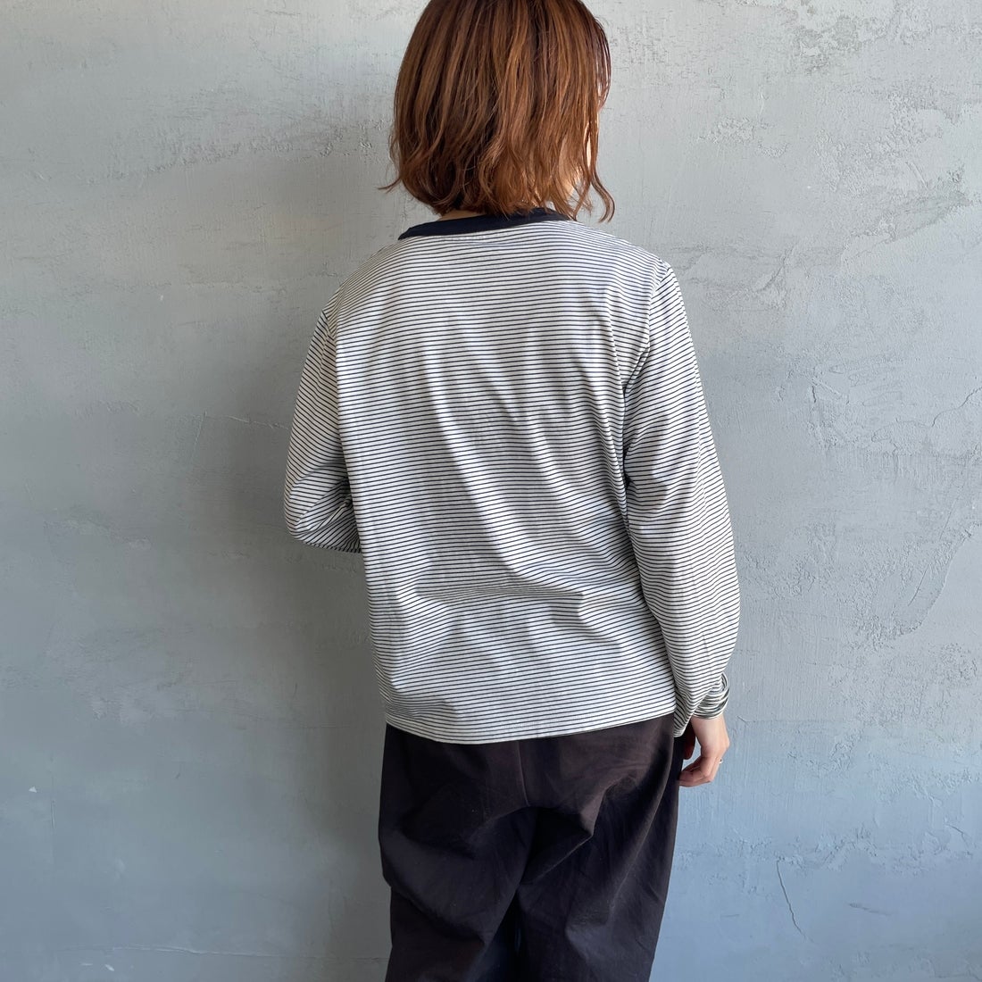 THE SHINZONE [ザ シンゾーン] パックロングスリーブTシャツ [24AMSCU04] 00 MULTI &&モデル身長：158cm 着用サイズ：F0&&