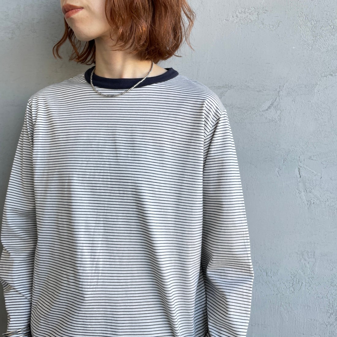 THE SHINZONE [ザ シンゾーン] パックロングスリーブTシャツ [24AMSCU04] 00 MULTI &&モデル身長：158cm 着用サイズ：F0&&