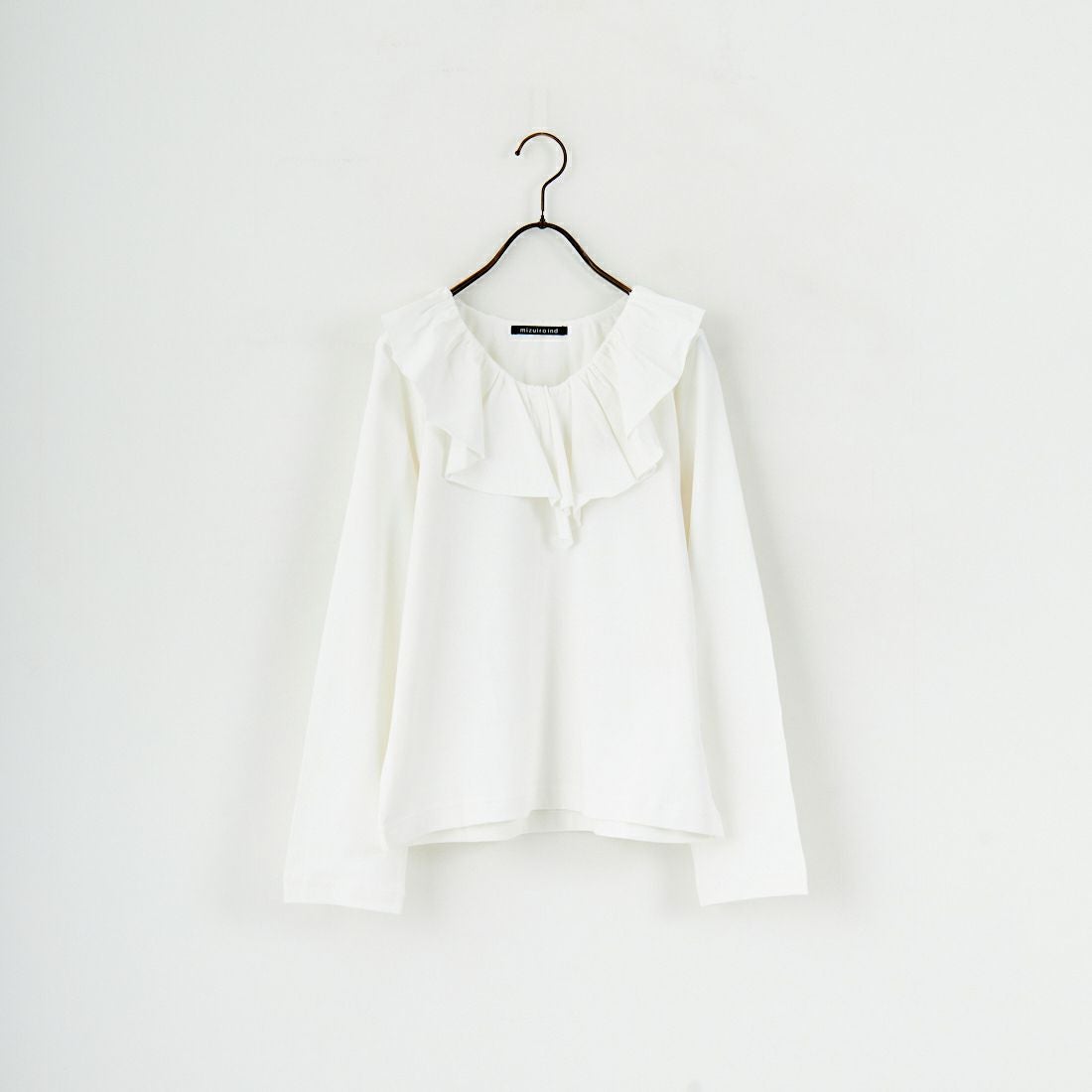 mizuiro ind [ミズイロインド] フリルカラー ロングスリーブプルオーバー [3-210050] 11 O.WHITE