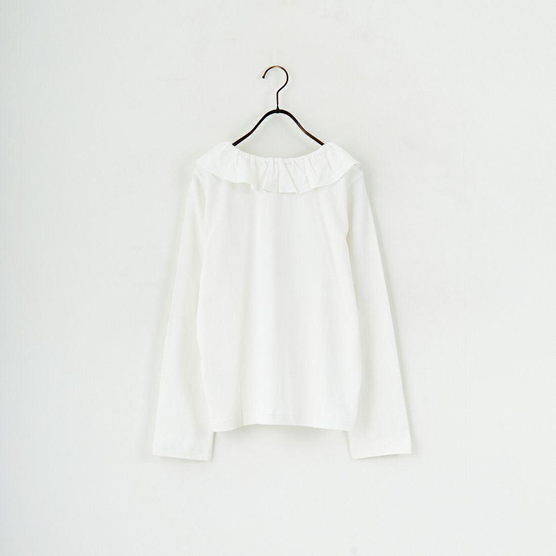 mizuiro ind [ミズイロインド] フリルカラー ロングスリーブプルオーバー [3-210050] 11 O.WHITE