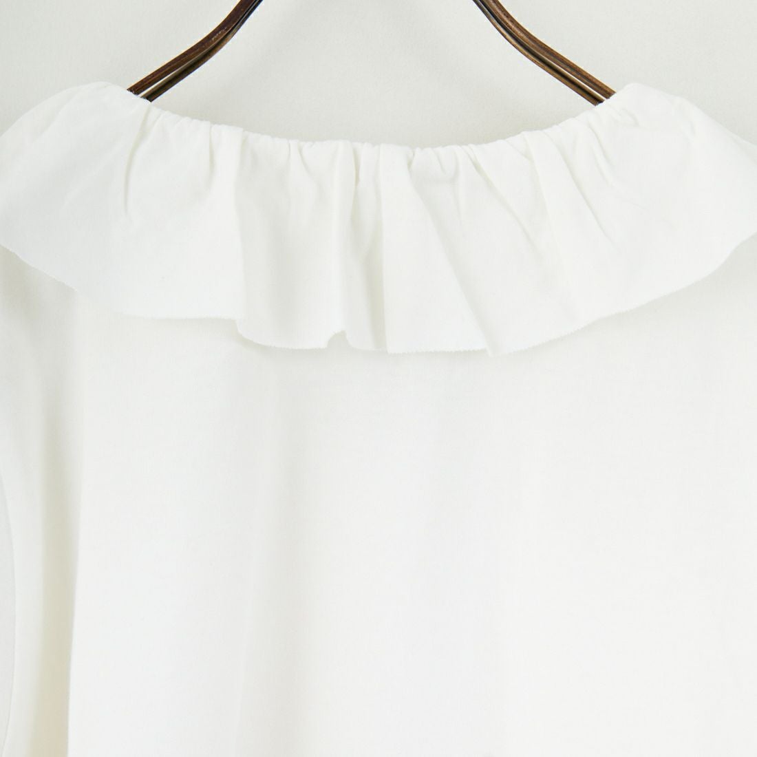 mizuiro ind [ミズイロインド] フリルカラー ロングスリーブプルオーバー [3-210050] 11 O.WHITE