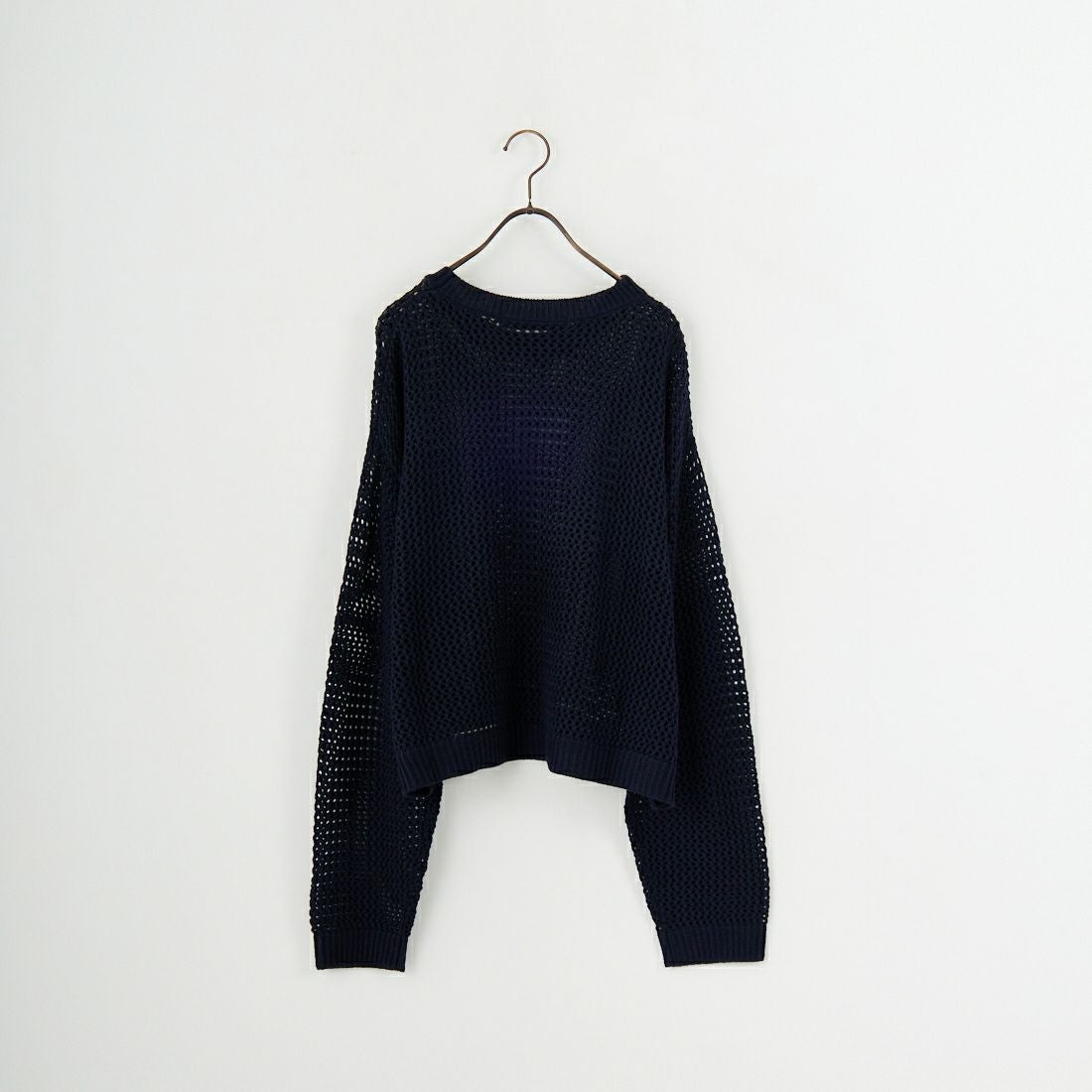 mizuiro ind [ミズイロインド] メッシュクルーネックプルオーバー [3-220093] 99 BLACK