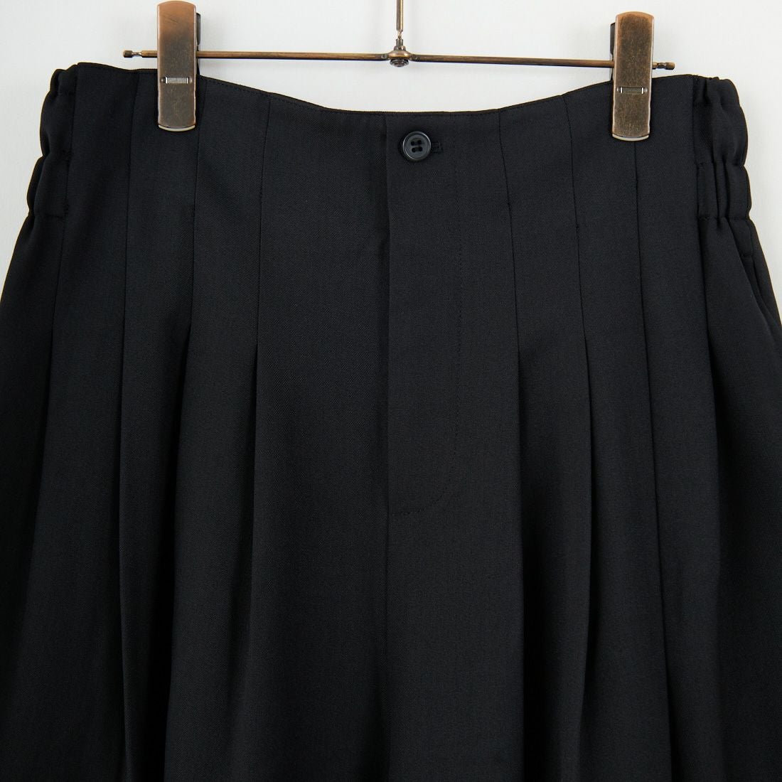 mizuiro ind [ミズイロインド] ハイウエストタックパンツ [3-260077] 99 BLACK