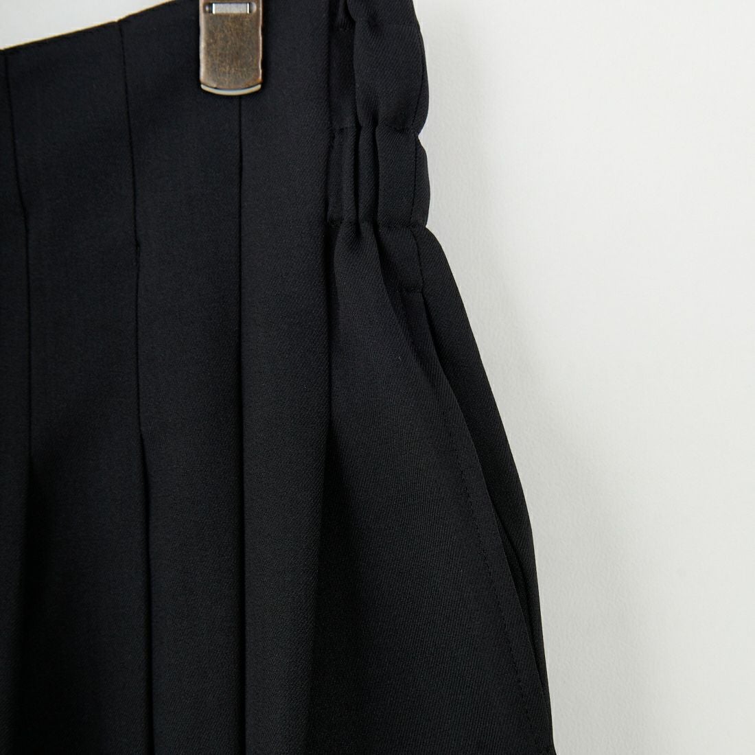 mizuiro ind [ミズイロインド] ハイウエストタックパンツ [3-260077] 99 BLACK