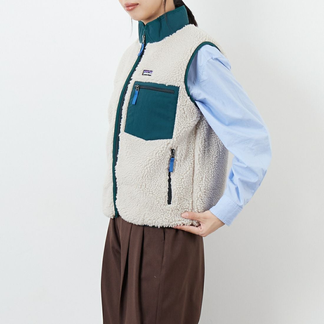 patagonia [パタゴニア] キッズ レトロX ベスト [65614] NICA &&モデル身長：162cm 着用サイズ：KID-XL&&