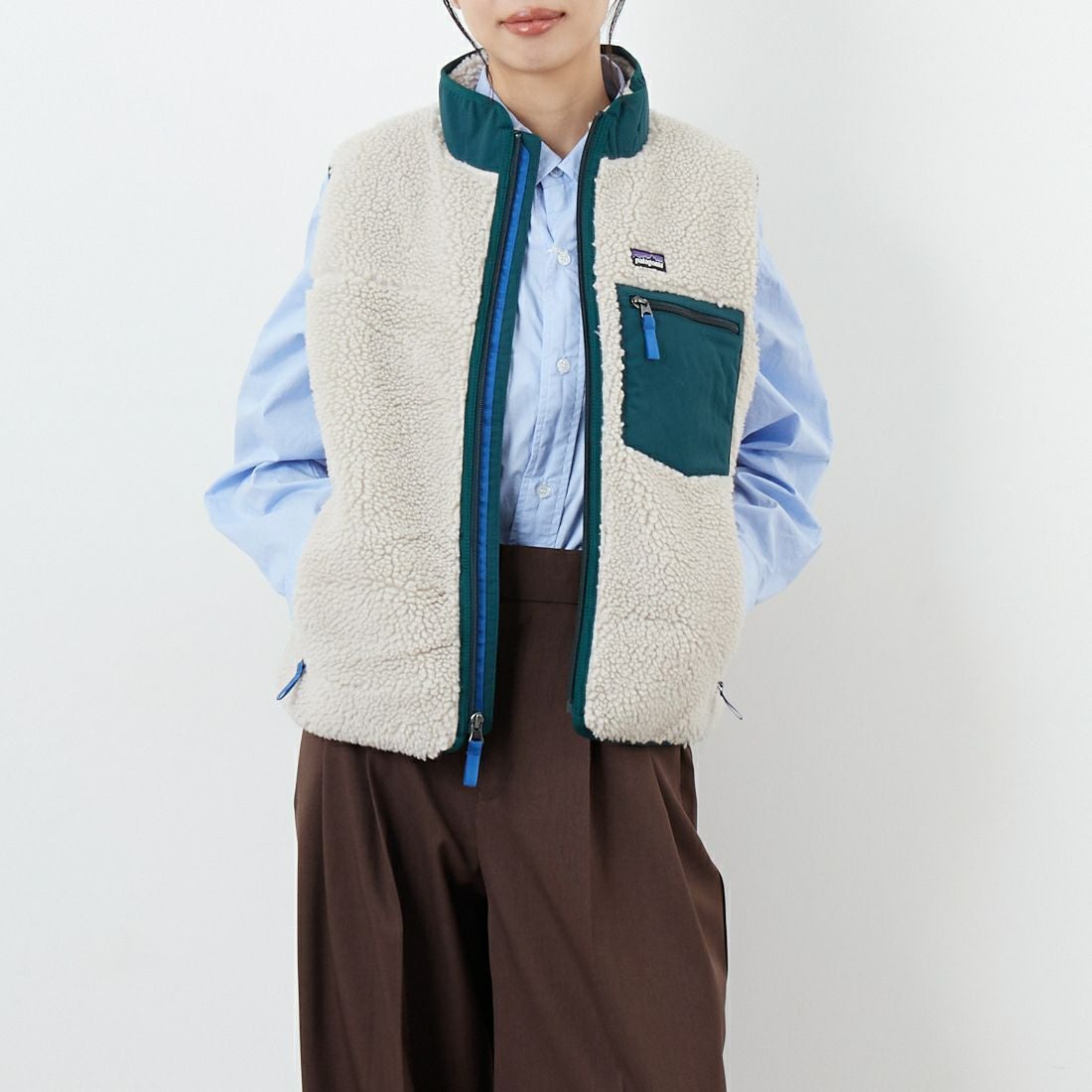 patagonia [パタゴニア] キッズ レトロX ベスト [65614] NICA &&モデル身長：162cm 着用サイズ：KID-XL&&
