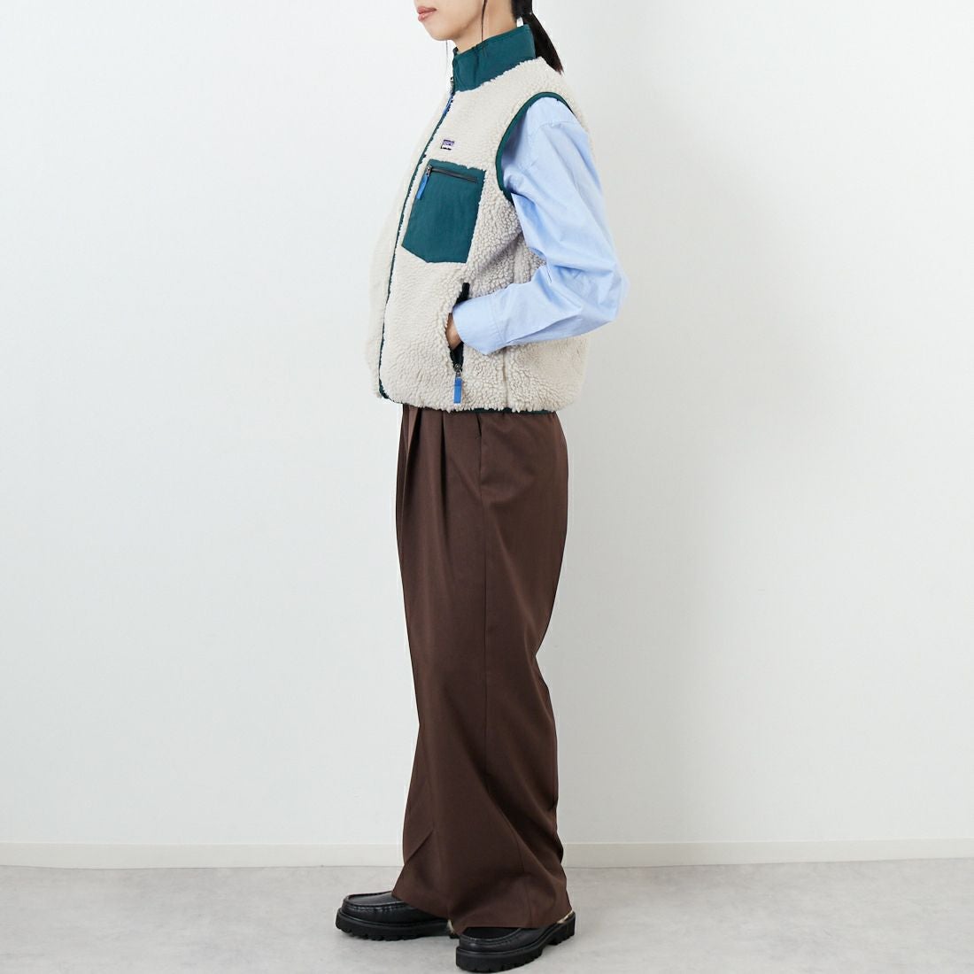 patagonia [パタゴニア] キッズ レトロX ベスト [65614] NICA &&モデル身長：162cm 着用サイズ：KID-XL&&