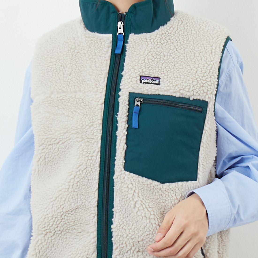 patagonia [パタゴニア] キッズ レトロX ベスト [65614] NICA &&モデル身長：162cm 着用サイズ：KID-XL&&