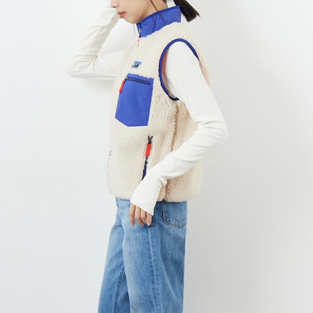 patagonia [パタゴニア] キッズ レトロX ベスト [65614] DNAT &&モデル身長：162cm 着用サイズ：KID-XL&&