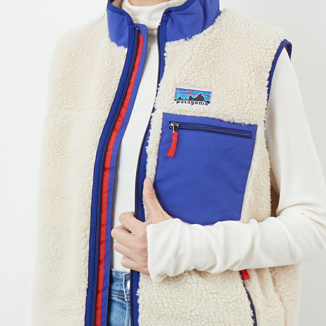 patagonia [パタゴニア] キッズ レトロX ベスト [65614] DNAT &&モデル身長：162cm 着用サイズ：KID-XL&&