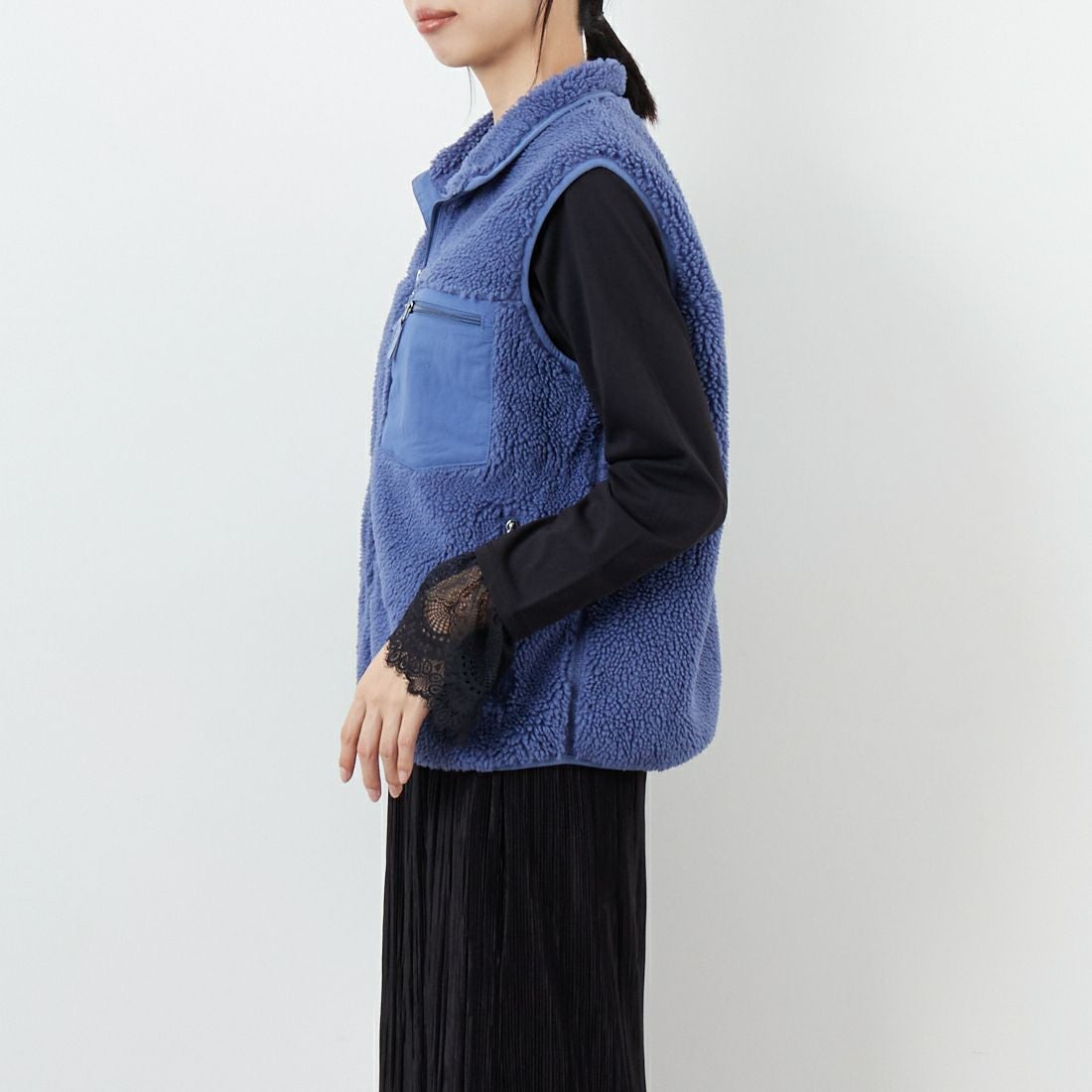 patagonia [パタゴニア] キッズ レトロX ベスト [65614] CUBL &&モデル身長：162cm 着用サイズ：KID-XXL&&