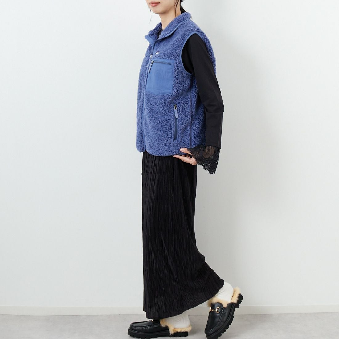 patagonia [パタゴニア] キッズ レトロX ベスト [65614] CUBL &&モデル身長：162cm 着用サイズ：KID-XXL&&