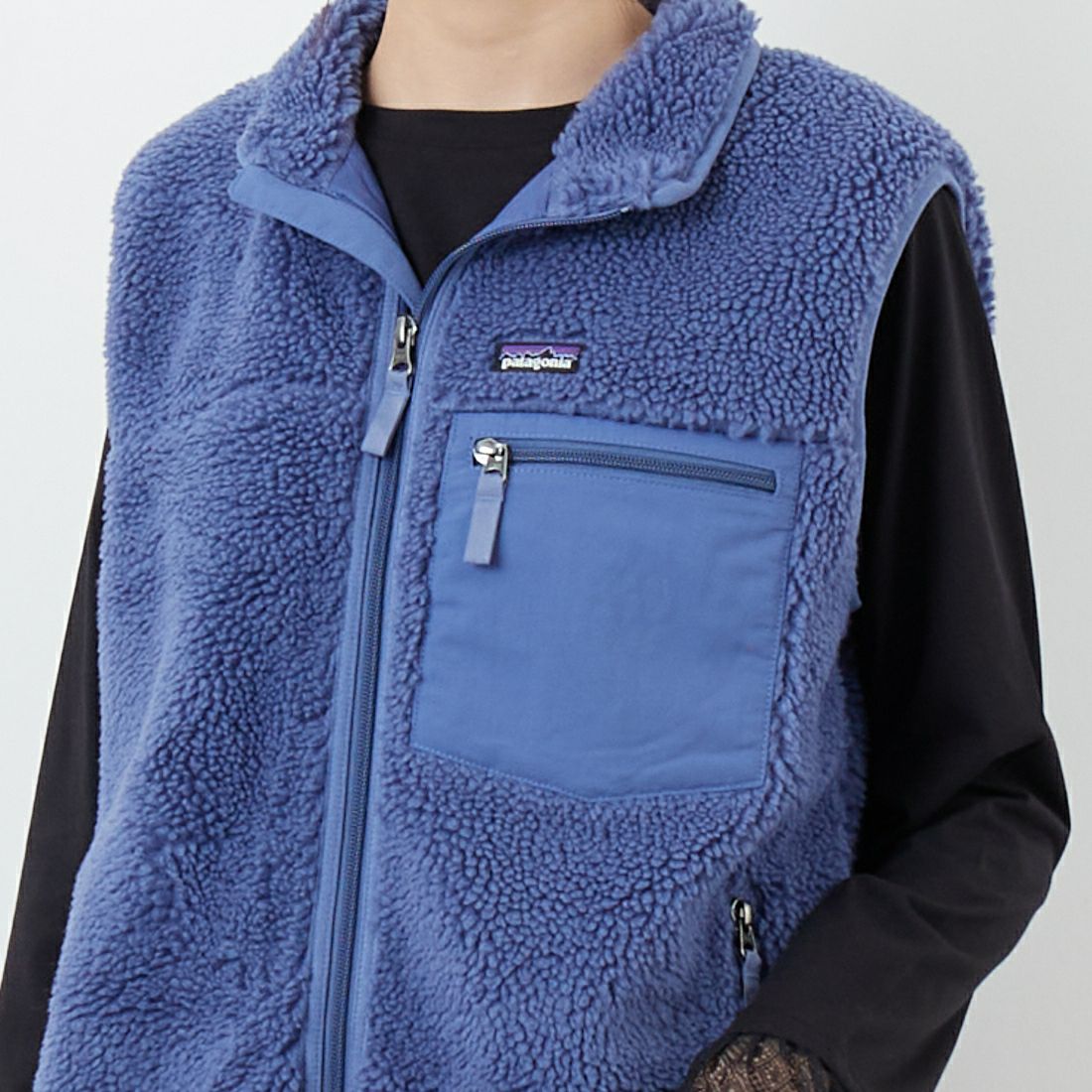 patagonia [パタゴニア] キッズ レトロX ベスト [65614] CUBL &&モデル身長：162cm 着用サイズ：KID-XXL&&