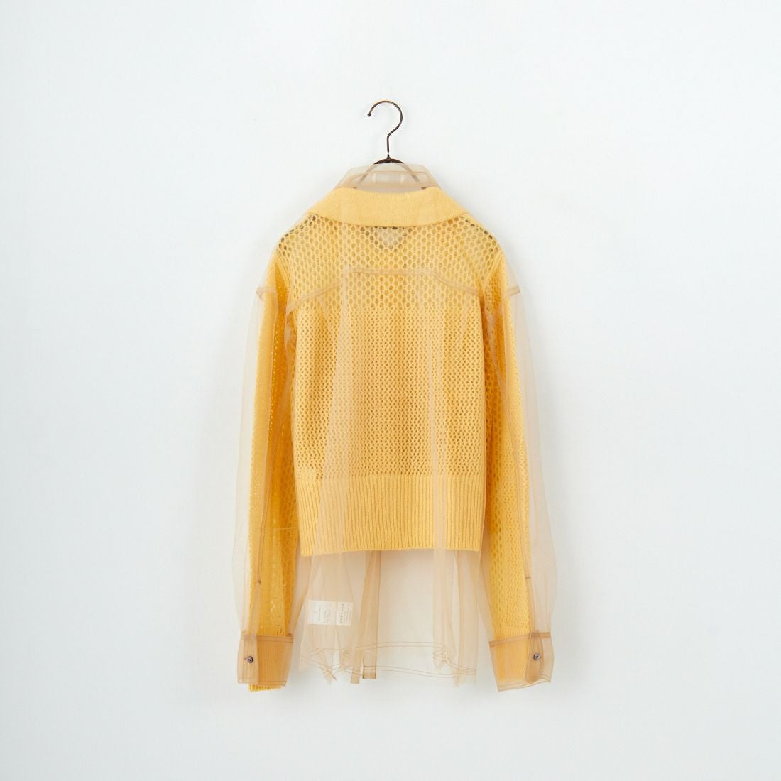 MAISON SPECIAL [メゾンスペシャル] チュールシャツレイヤードポロニットカーディガン [21252366005] YEL