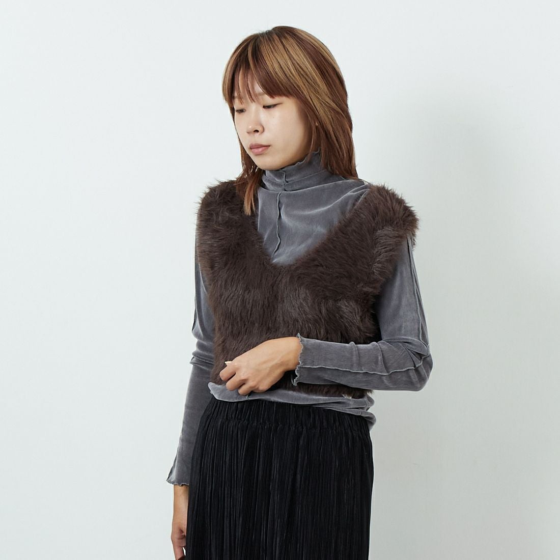 STELLA CIFFON [ステラシフォン] ビーバーショートベスト [ST4-25101A