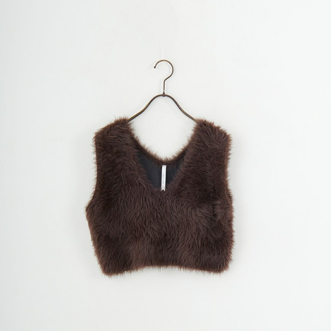 DIGNITE COLLIER [ディニテコリエ] フェザーニットベスト [80256024] 036 ﾌﾞﾗｳﾝ