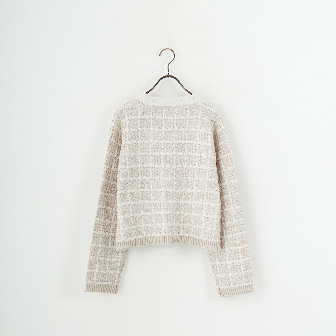 TORRAZZO DONNA [トラッゾドンナ] チェックパターンカーディガン [6262-453] 09 IVORY