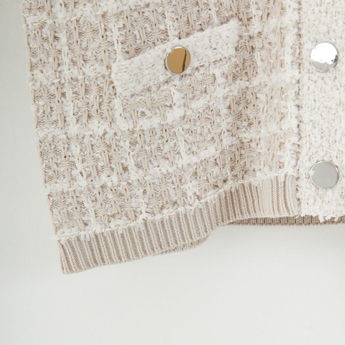 TORRAZZO DONNA [トラッゾドンナ] チェックパターンカーディガン [6262-453] 09 IVORY