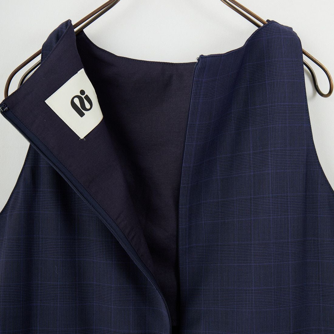 null. [ヌル] チェックパターンオールインワン [153WFO0254001] 089 NVY CH