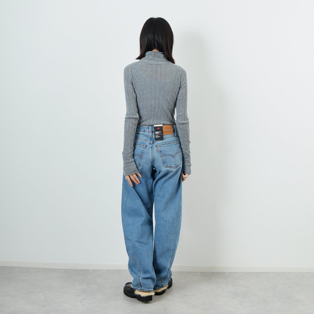 tumugu: [ツムグ] ランダムリブタートルネックニット [TK9408A] 86 STEAL G &&モデル身長：162cm 着用サイズ：F&&