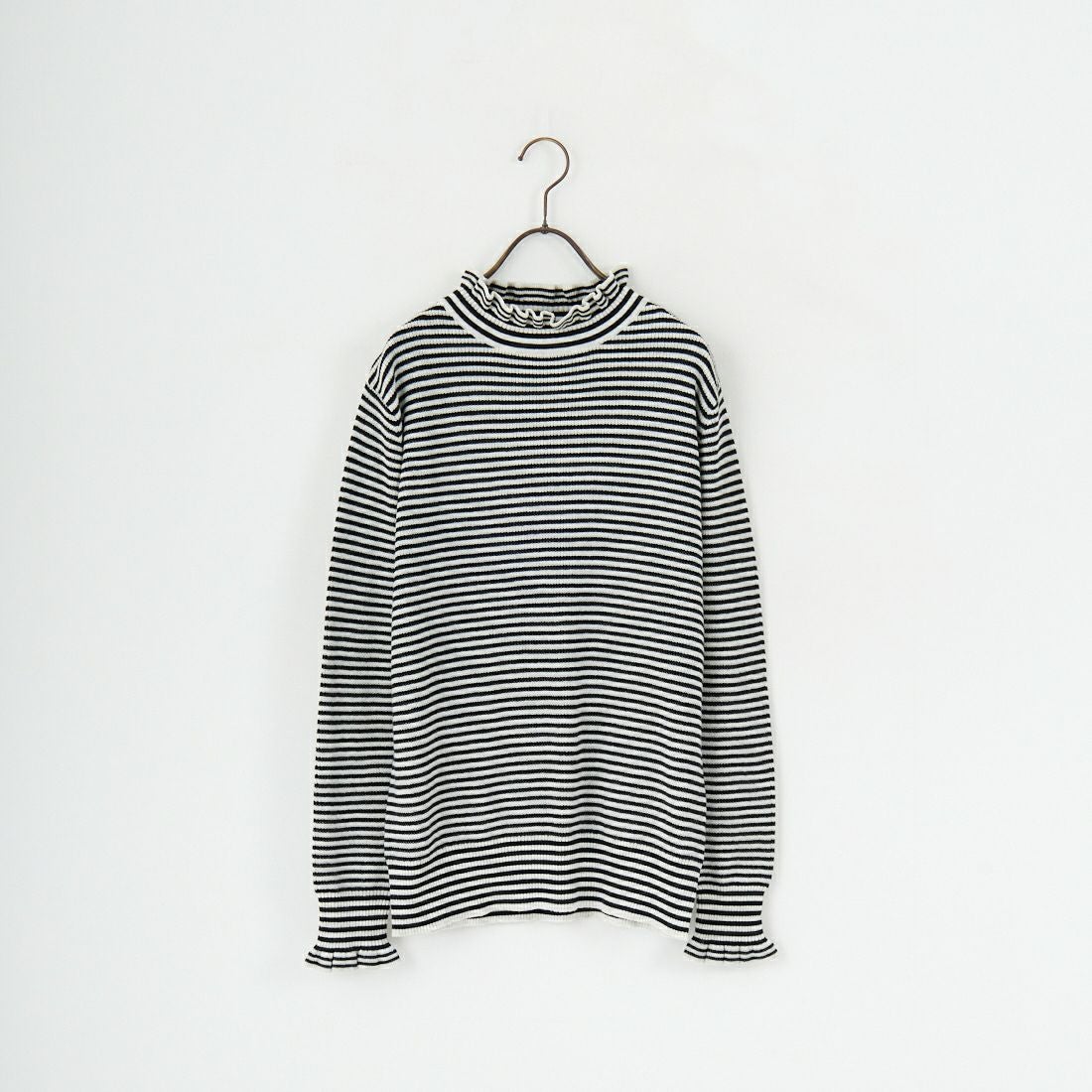 tumugu: [ツムグ] ランダムリブハイネックニット [TK19303B] 9L BORDER