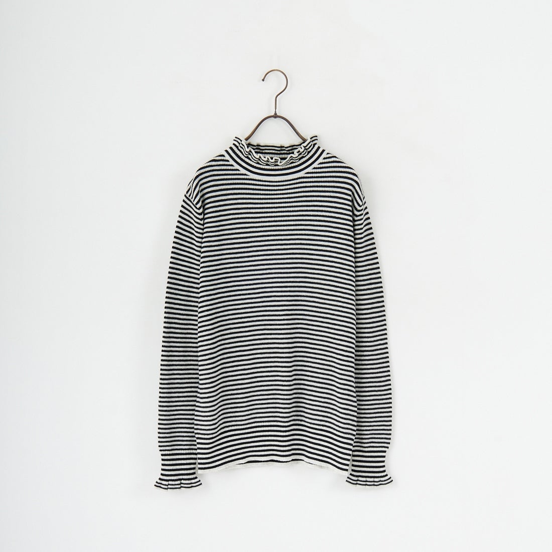 tumugu: [ツムグ] ランダムリブハイネックニット [TK19303B] 9L BORDER