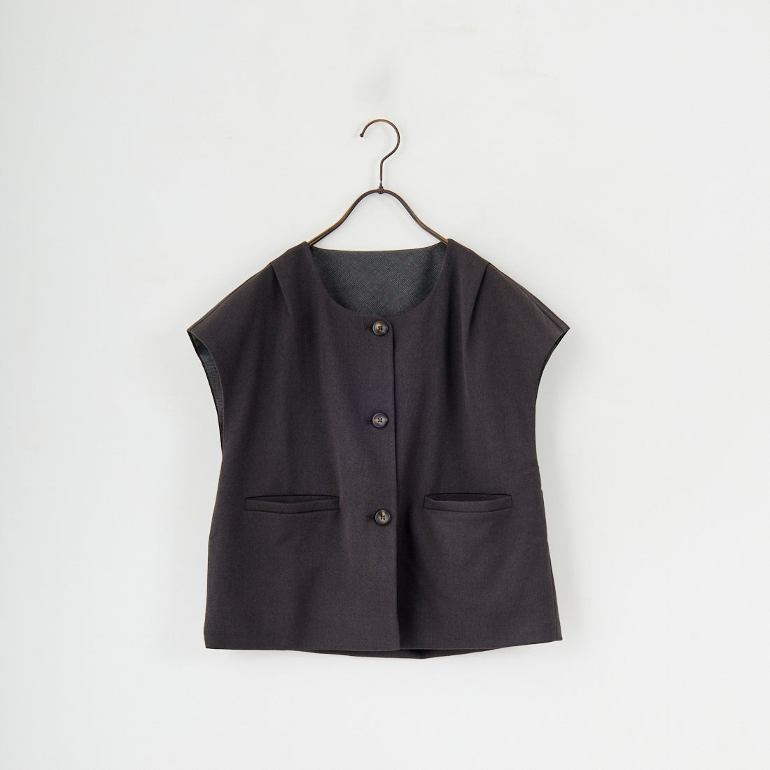Kelen [ケレン] リバーシブルデザインベスト [LKL25FBL2255] CHARCOAL
