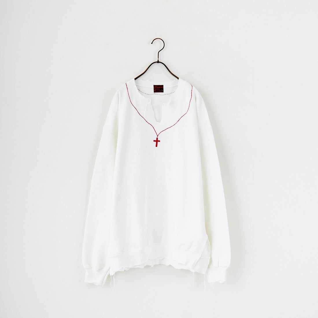 THRIFTY LOOK [スリフティールック] ロザリオクルーネックスウェット [TL25F021] WHITE