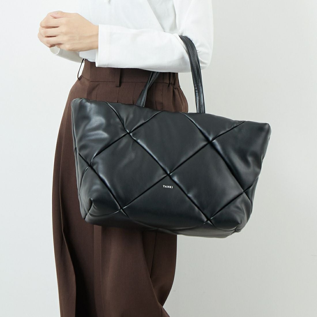 YAHKI [ヤーキ] フェイクレザートートバッグ [YH-747] BLACK