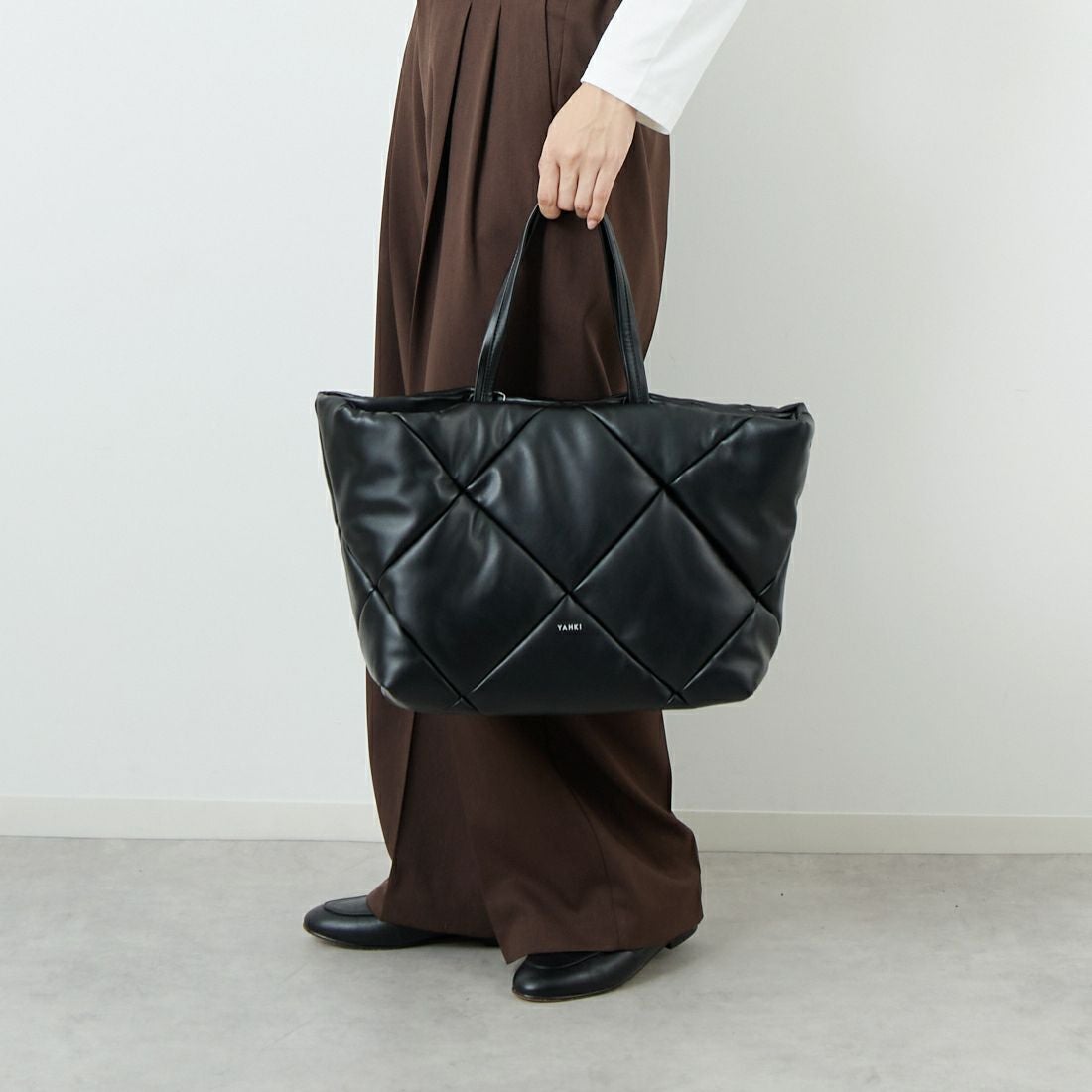 YAHKI [ヤーキ] フェイクレザートートバッグ [YH-747] BLACK