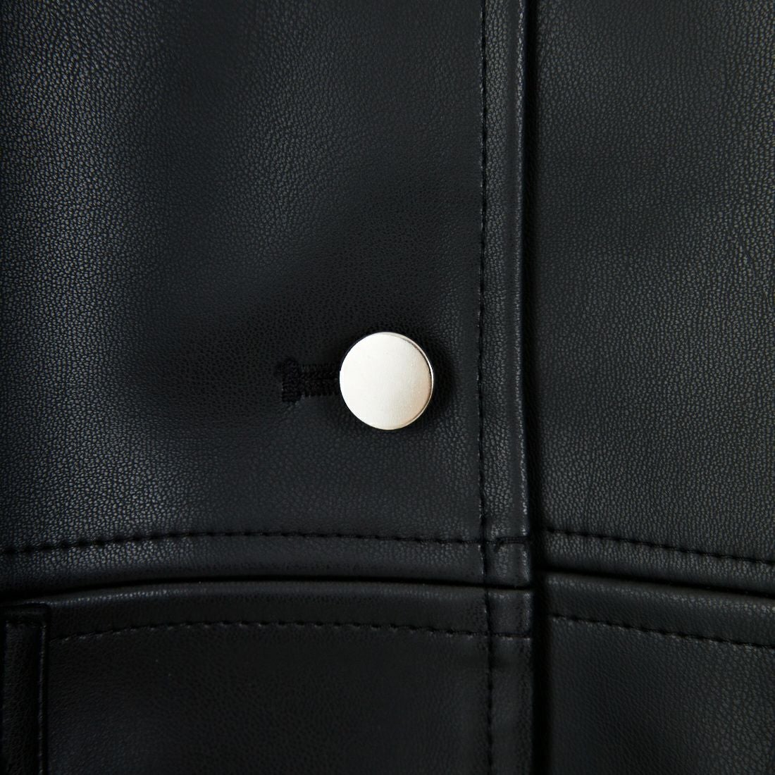 Margaux vintage [マルゴーヴィンテージ] フェイクレザーノーカラージャケット [MG-JK-25070-A] BLACK