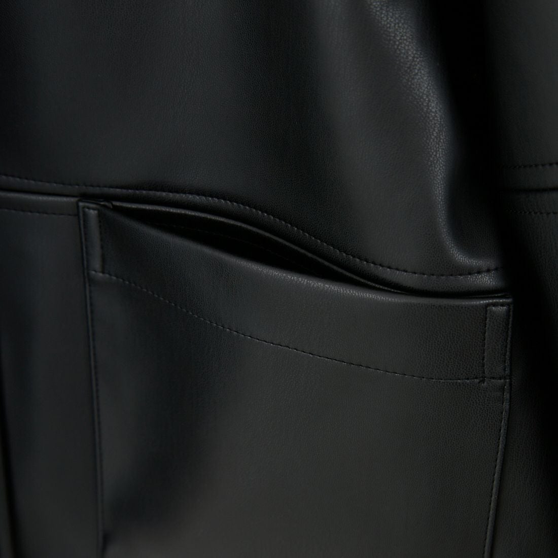 Margaux vintage [マルゴーヴィンテージ] フェイクレザーノーカラージャケット [MG-JK-25070-A] BLACK