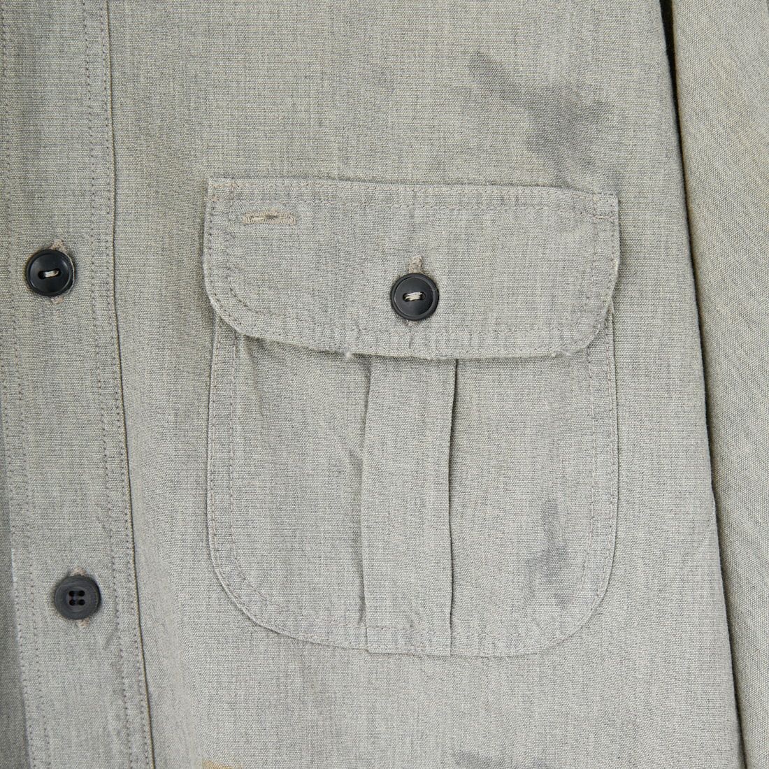 BOW WOW [バウワウ] リペアードウォーングレーシャンブレーシャツ [BW252-RWGCS] AGED GRAY