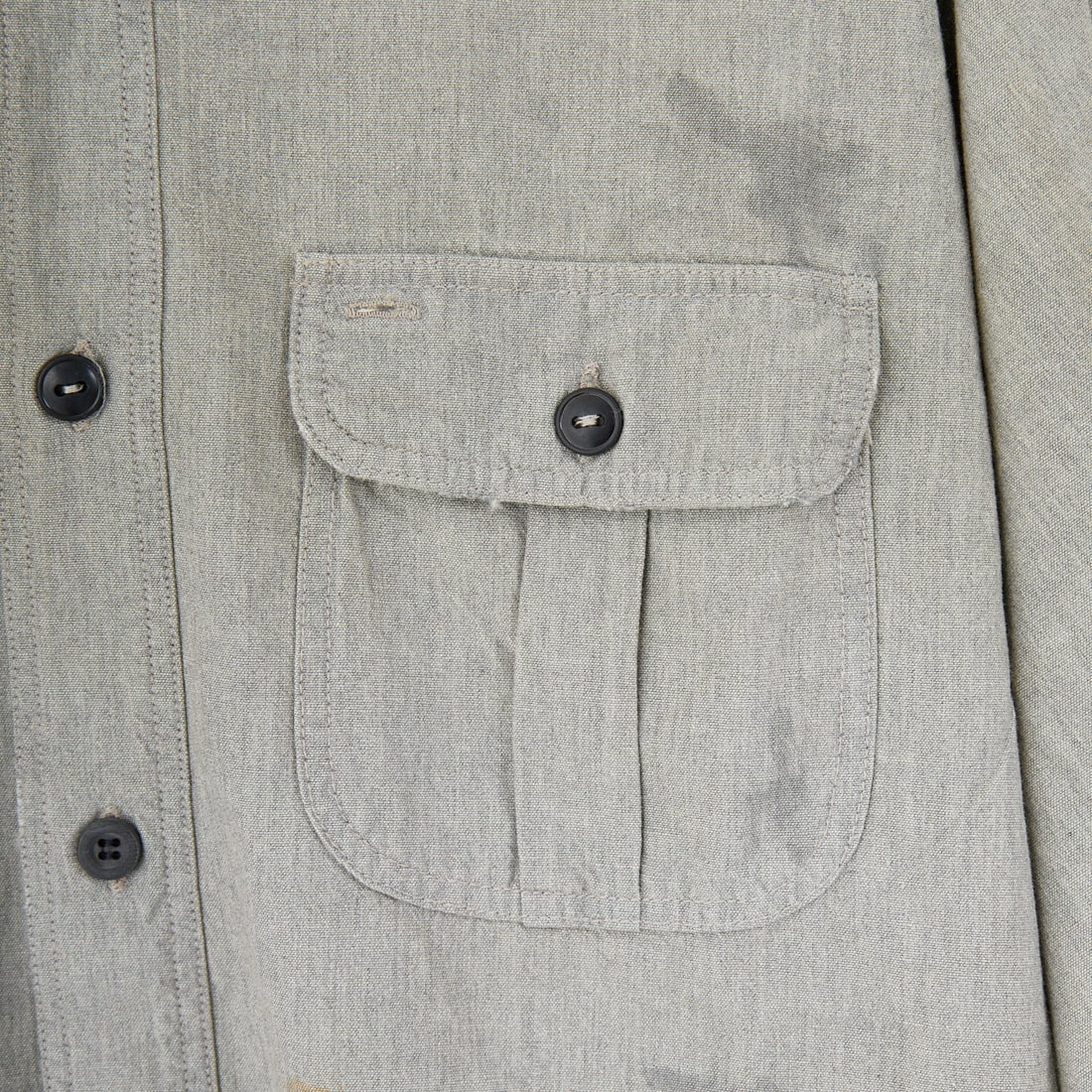 BOW WOW [バウワウ] リペアードウォーングレーシャンブレーシャツ [BW252-RWGCS] AGED GRAY