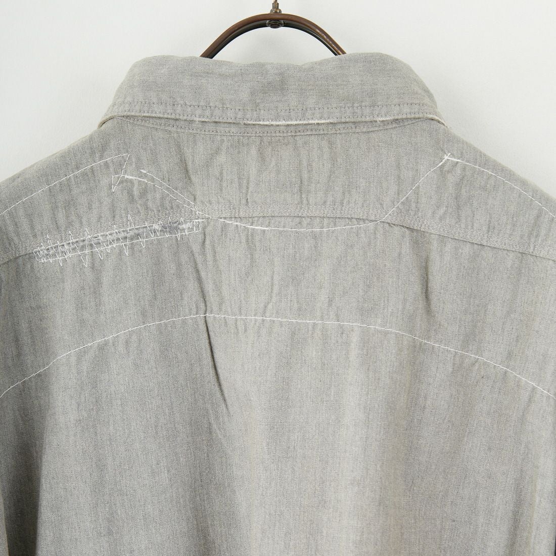 BOW WOW [バウワウ] リペアードウォーングレーシャンブレーシャツ [BW252-RWGCS] AGED GRAY